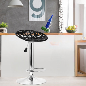 Da URBAN Spiderweb Black | Revolving | Height Adjustable | Kitchen \ Café \ Store | Plastic Bar Stool