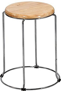 MRC Executive Chairs MRC Wooden Steel Stool (PACK OF 4) Engineered Wood Bar Stool