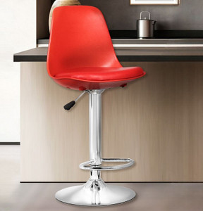 Da URBAN Valure Red | Revolving | Height Adjustable | Kitchen \ Café \ Store | Plastic Bar Stool