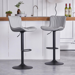 CHAIRTECH Unique Bar Stool Leather Crome Base Leatherette Bar Stool