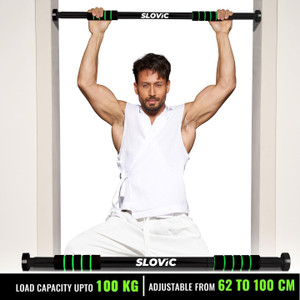 SLOVIC Pull-Up Bar for Home Workout | Non-Slip Carbon Steel Bar (Load Capacity: 100 Kg) Pull-up Bar