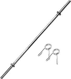 Geetfit 5FT STRIGHT BAR(19MM) Weight Lifting Bar