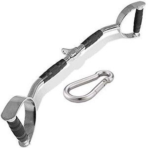 KFX Pro Grip LAT Bar 32 Inch, Solid Rod Double D Handle | High Pulley Multi-training Bar