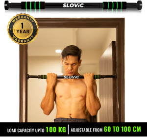 SLOVIC Pull-Up Bar for Home Workout | Non-Slip Carbon Steel Bar (Load Capacity: 100 Kg) Pull-up Bar