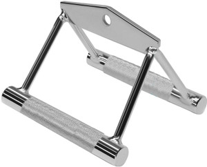 FITRXX Rowing Handle With out Rubber Grip & 360° Steel Swivel Silver, Chin-up Bar