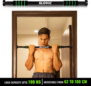 SLOVIC Pull-Up Bar for Home Workout | Non-Slip Carbon Steel Bar (Load Capacity: 100 Kg) Pull-up Bar
