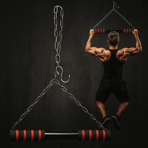 UKARUS Heavy Duty Chin up Rod with Chain for Exercise Height Increasing Equipment Chin-up Bar