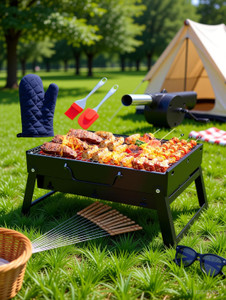 grillmania Barbeque Folding Charcoal Grill - Image 6