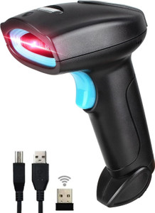 Q-IMAGE Wireless 2.4GHz and QR 2D &1D Wireless Handheld Indicator with Induction scanning and Suffix Settings 2D Camera Barcode Scanner