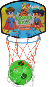 ASIAN Multicolor Portable Basket Ball Super Hero | Kids Sports Toy | Fun Game Basketball Ring