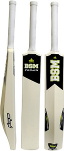 BSM Crown GreenWhite Ivory Plastic Cricket Bat Size 8(34"x4"x2.25") PVC/Plastic Cricket  Bat For 15+ Yrs