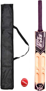 XTROKE Scoop Design Popular Willow Cricket Bat with Red Tennis Ball and Bat Cover Poplar Willow Cricket  Bat For 15+ Yrs