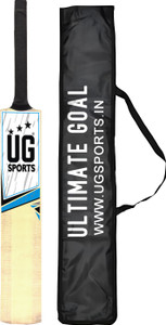 ULTIMATE GOAL Premium Poplar Willow Cricket Bat With Cover | Short Handle (Blue, Full Size) Poplar Willow Cricket  Bat For 15+ Yrs