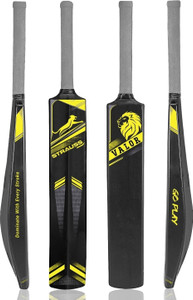 Strauss Valor , Size SH / Full Size (34 X 4.5 inch) For All Age Groups (Yellow) PVC/Plastic Cricket  Bat For 15+ Yrs