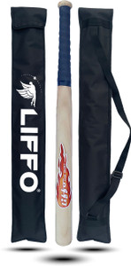 Liffo Baseball bat Wooden - Heavy Duty for Self Defence with Cover Willow Baseball  Bat For 15+ Yrs