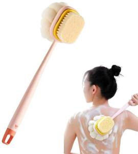 99superstoree 99Superstore 2-in-1 Back Body Bath Brush with Bristles & Loofah