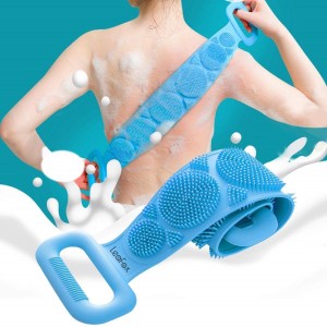 LeaFox Body Back Scrubber Double Side Bathing Brush for Skin Deep Cleaning Massage