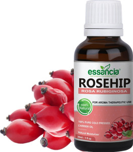 essancia Rosehip Carrier Oil for Acne, Skin Care, Healthy Nails, Wrinkles, Lips, and Radiant Skin. 100% Pure, Natural, and Organic Cold Pressed Carrier Oil