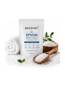 MASHKI Premium Desi Epsom Salt for Bath Tub, Foot Soak & Body Relaxation