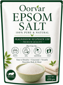 Oorvar Pure Epsom Salt Crystals for Bath, Muscle Relief, Aches & Pain