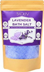 Skouv Lavender Epsom Bath Salt for Foot Soak & Muscle Pain Relief