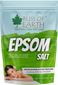 Bliss of Earth Epsom Salt for Bath, Plants & Foot Soak Natural Magnesium Sulfate for Body Relax