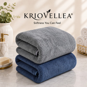 KRIOVELLEA Microfiber 500 GSM Bath, Sport, Beach Towel