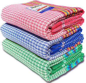 Bengal Enterprise Cotton 300 GSM Hair, Bath Gamcha