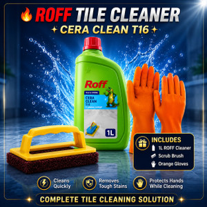 PIDILITE ROFF Cera Clean T16 1L Tile Cleaner with Scrub Brush & - Image 6