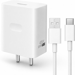 Sulania 45 W SuperVOOC 5 A Wall Charger for Mobile with Detachable Cable