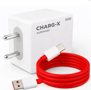 CHARG-X 80 W SuperVOOC 8 A Wall Charger for Mobile with Detachable Cable