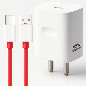 shopbucket 45 W SuperVOOC 5 A Wall Charger for Mobile with Detachable Cable