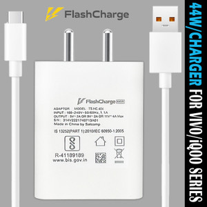 Safa 44 W Quick Charge 4 A Wall Charger for Mobile with Detachable Cable