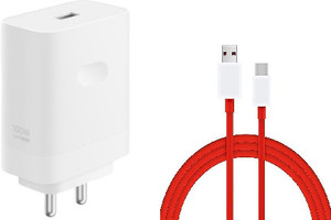 OnePlus 100 W SuperVOOC 9 A Wall Charger for Mobile with Detachable Cable