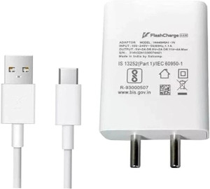 vivo 44 W Quick Charge 4 A Wall Charger for Mobile with Detachable Cable