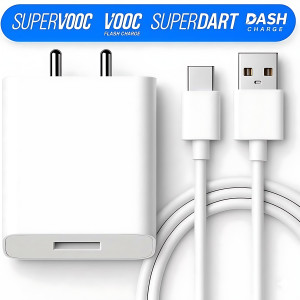 MAK 33 W SuperVOOC 4 A Wall Charger for Mobile with Detachable Cable