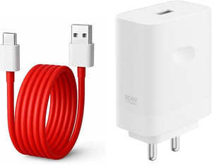 OnePlus 80 W SuperVOOC 7.3 A Wall Charger for Mobile with Detachable Cable