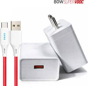 Sulania 80 W SuperVOOC 8 A Wall Charger for Mobile with Detachable Cable