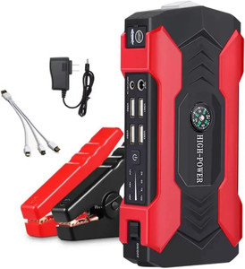 purvish 12000MAH Standard Jump Starter, Mobile Power Bank 4 USB, with LED light 8 ft Battery Jumper Starter
