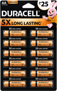 DURACELL 5X LONG LASTING, AA Alkaline 1.5V Battery