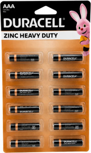 DURACELL ZINC HEAVY DUTY AAA BATTERY (12 PCS) Battery