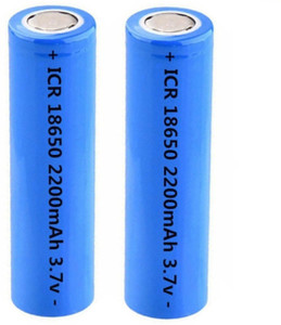 Ekavir 18650 cell 3.7V, 2200mAh Li-ion Rechargeable 2 Pcs Battery