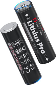 Portronics AA Lithius Pro Type C Rechargeable Batteries,Pack of 2,2066mAh Capacity  Battery