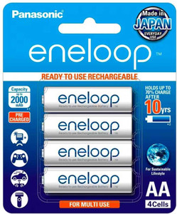 MICROUSB PANASONIC Eneloop 1900mAh 1.2V AA Capacity up to:2000mAh Rechargeable Battery