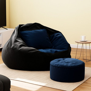 M Easy craft 4XL Tear Drop Bean Bag Cover Black - Image 6