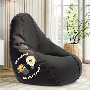 STAR XXXL Be Positivity Printed Bean Bag Filled With Beans Teardrop Bean Bag  With Bean Filling
