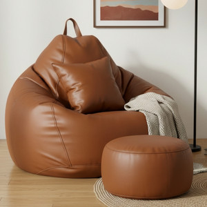 GIGLICK 4XL Bean Bag Cushion and Footrest, TAN - Image 6