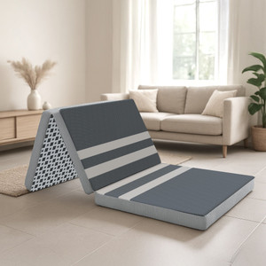 Florance Tri-Fold Folding Mattress | Portable Bed for Travel, Camping & Guest Use 4 inch Queen High Resilience (HR) Foam Mattress