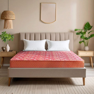 KURLON Natural Rubberized Coir, Medium Firm, Natural Cooling, PU Foam Quilting Top 4 inch Queen Coir Mattress