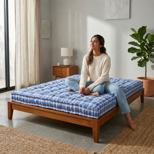 TEERAZ Premium Cotton Mattress 78x72 Inches (5 Inch Thick) Breathable & Durable 5 inch King Cotton Mattress